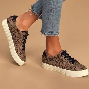 NWT Vegan Suede Cheetah Sneakers by BC. New in Box!